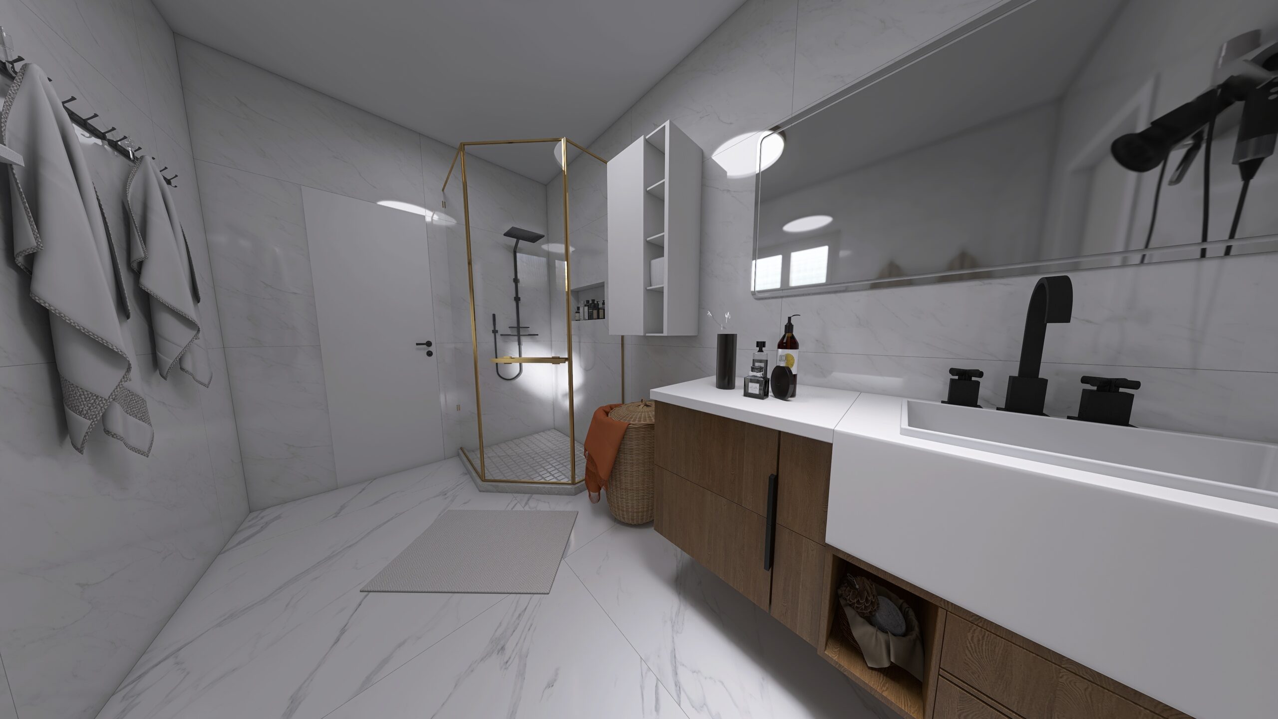 projekt bungalov kúpeľna