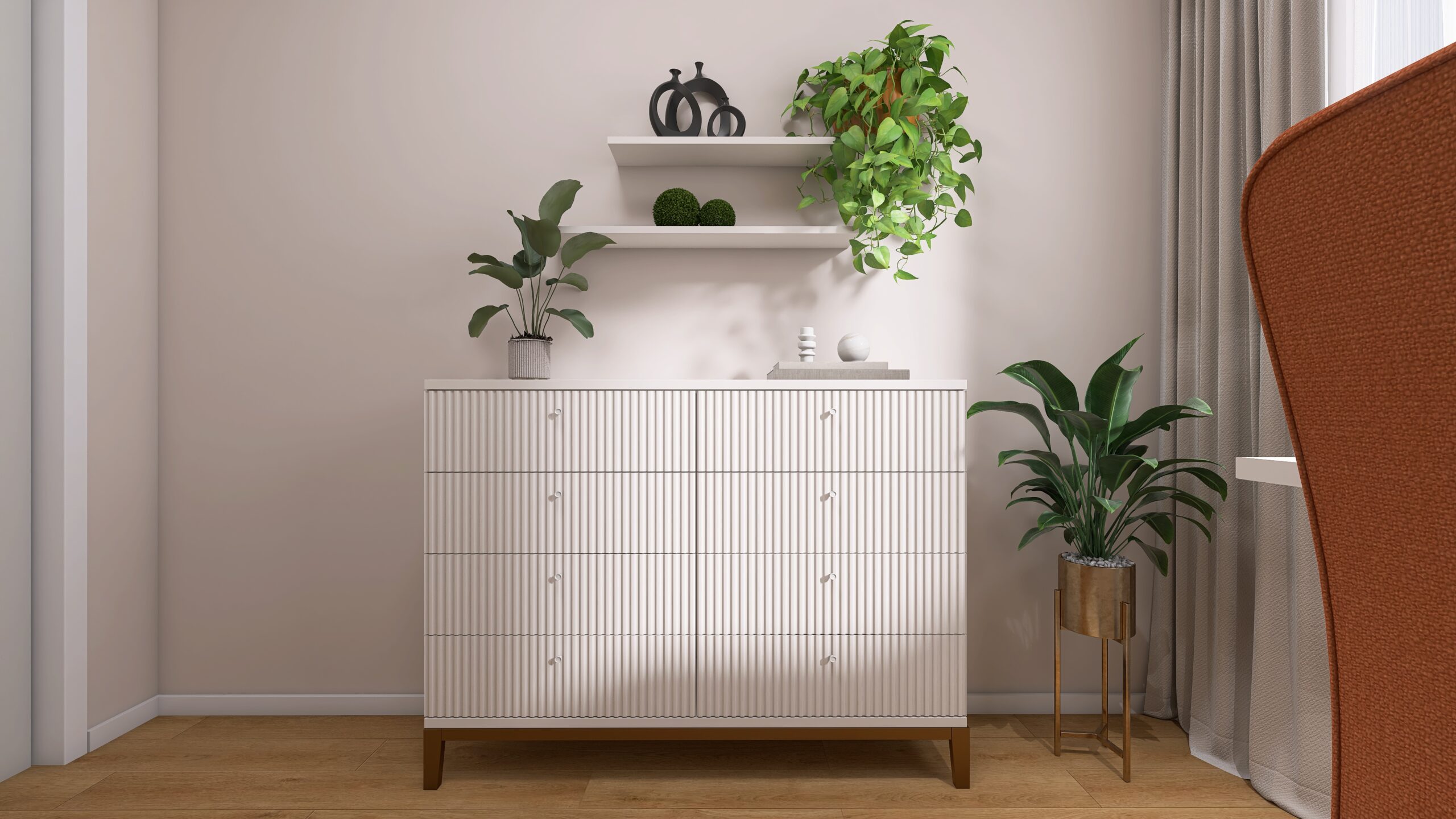 Interiérový dizajn byt domáca pracovňa home office návrh lamely