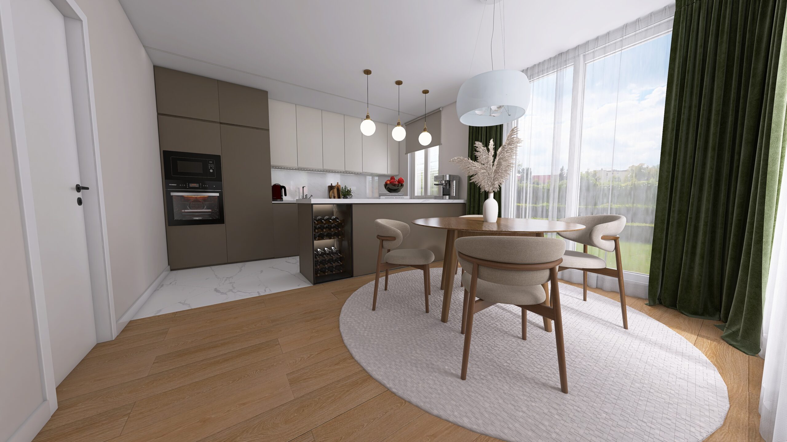 Interiérový dizajn krásna kuchyňa