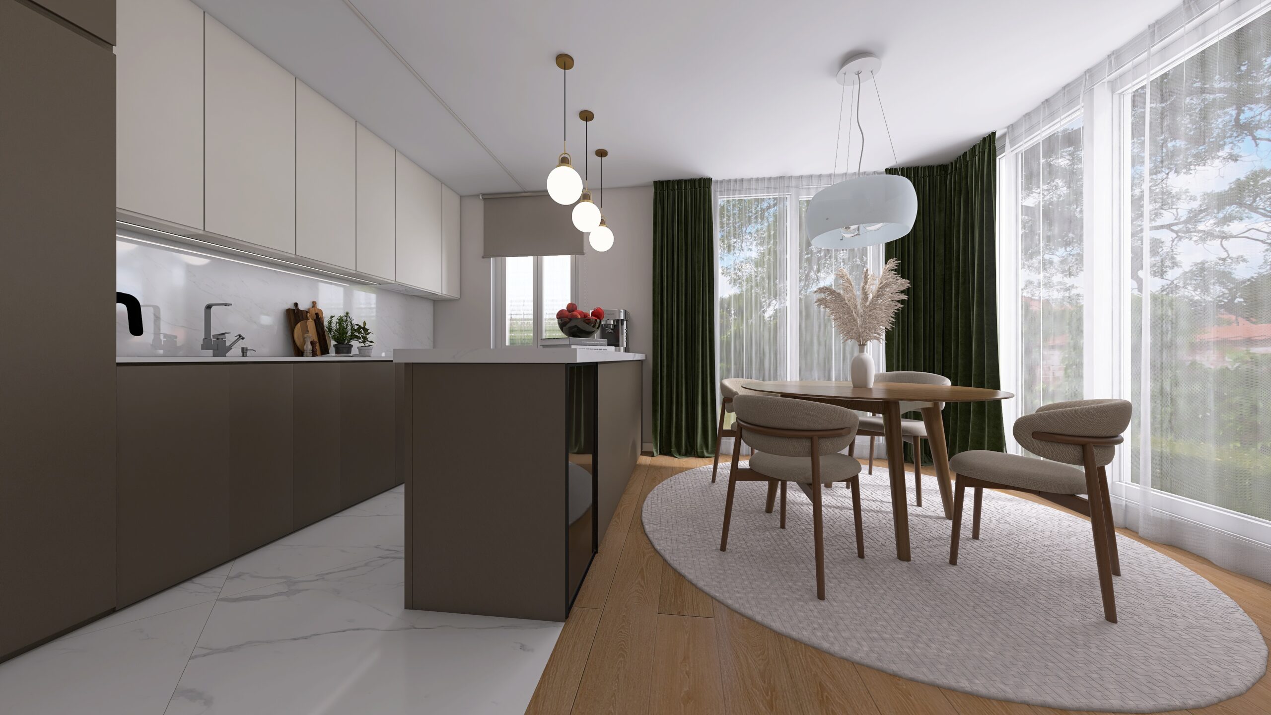 Interiérový dizajn moderná kuchyňa