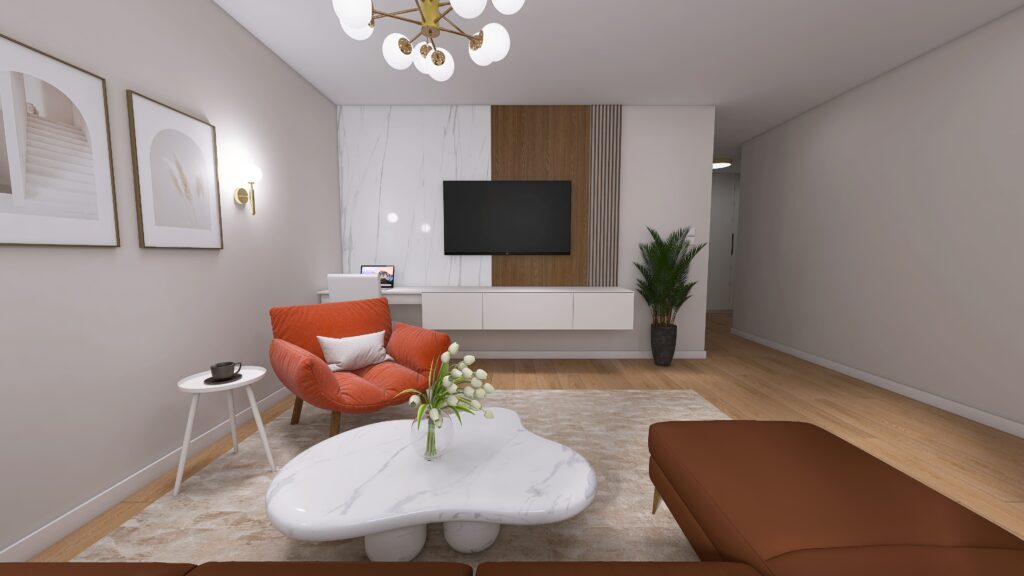 Moderná obývačka bungalov bungalov