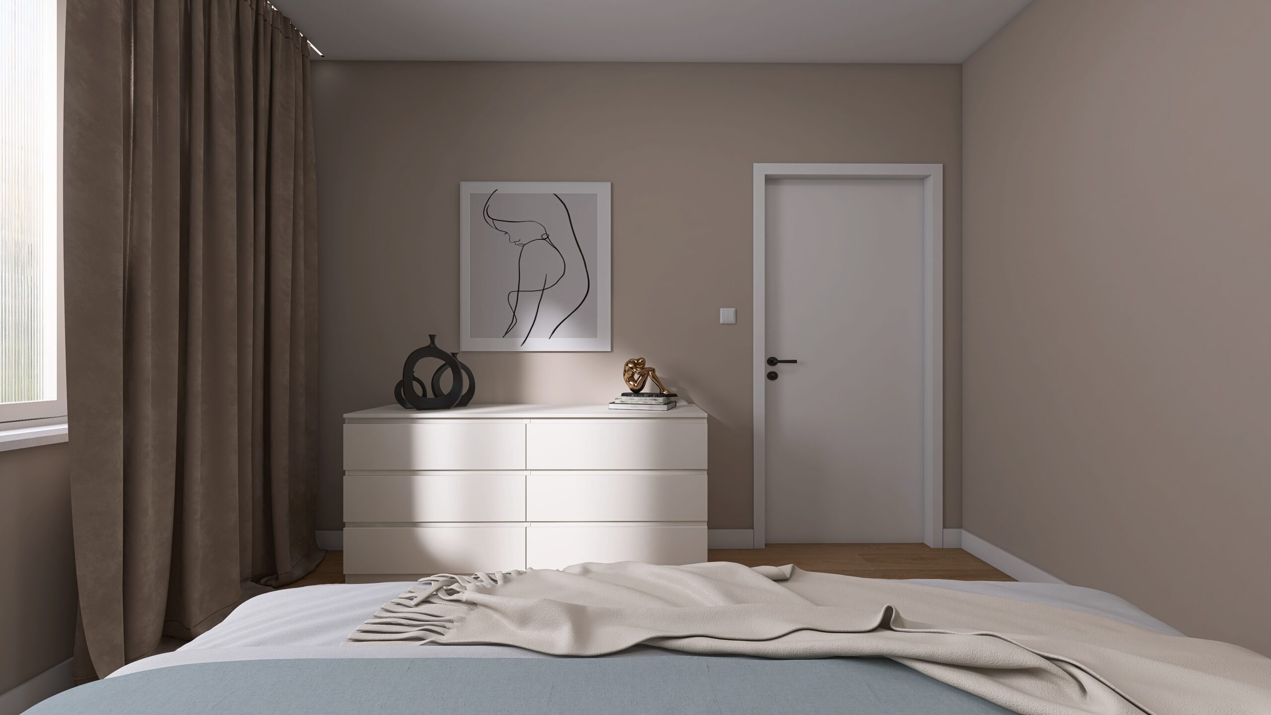 Interiérový dizajn spálňa