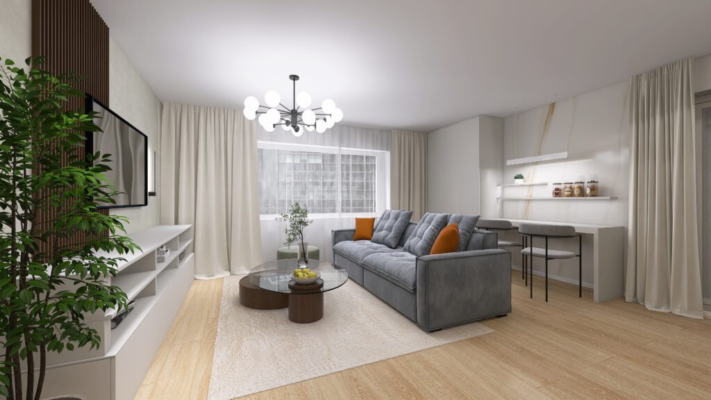 Obývačka s kuchyňou 1